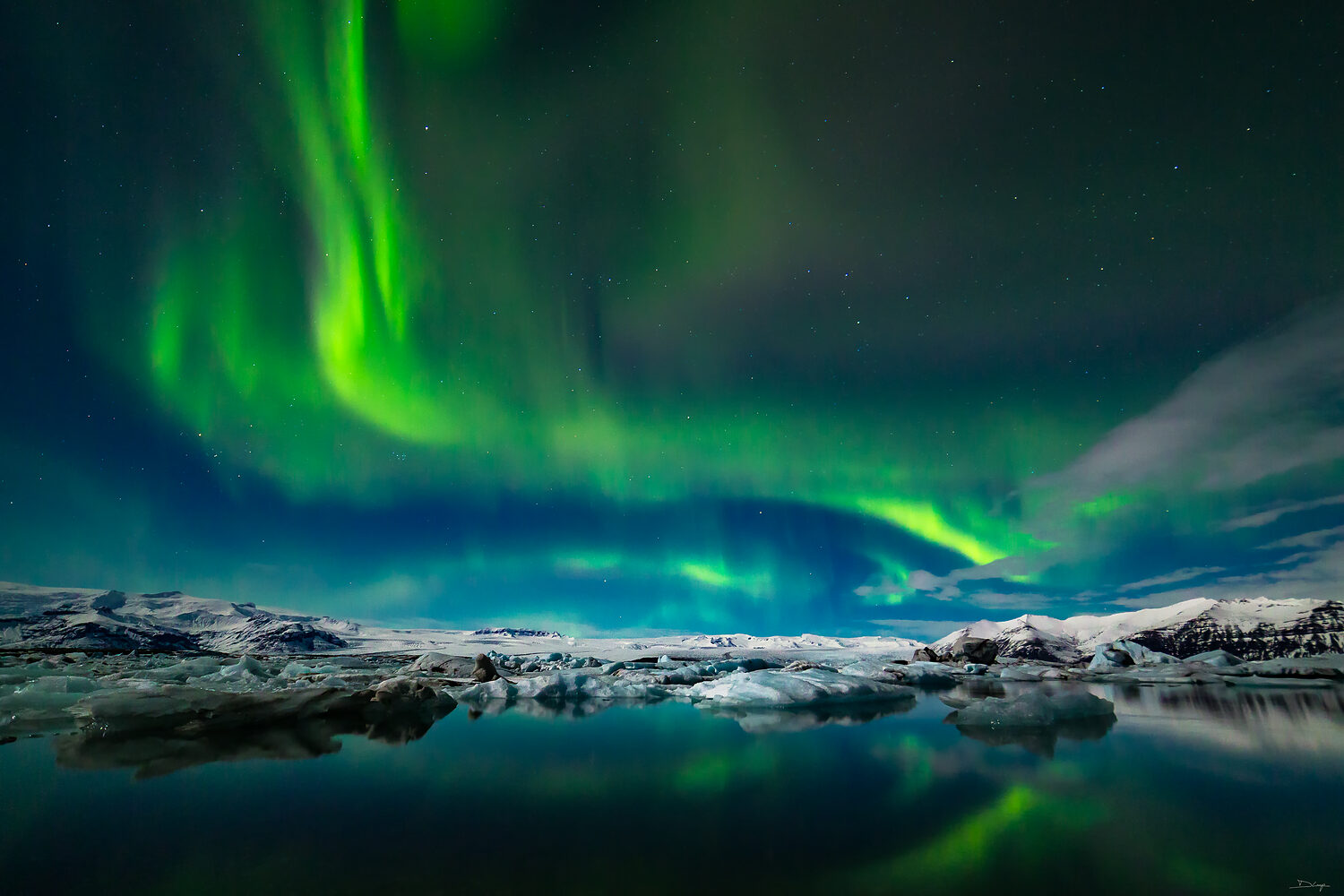 Green Nights — Jokulsarlon, Iceland