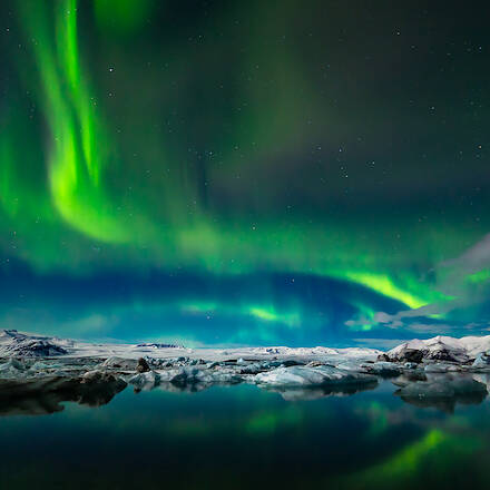 Green Nights — Jokulsarlon, Iceland