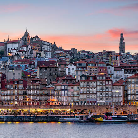Ribeira at Dusk, Porto, Portugal