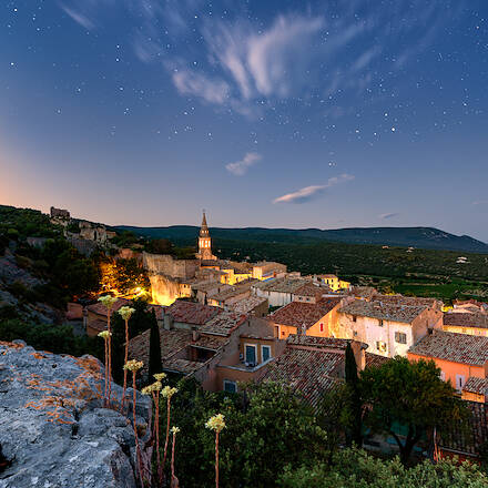 Saint-Saturnin-lès-Apt at Night, Provence, France